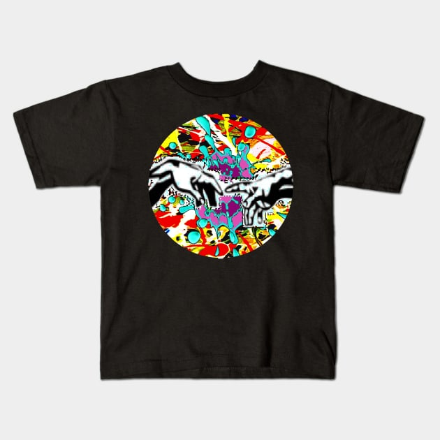 Pop Hand of God Graffiti Kids T-Shirt by LowEndGraphics